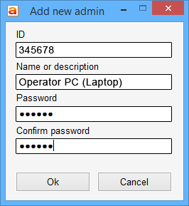 新しい管理の追加
